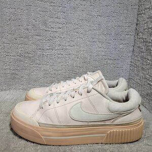 Nike Court Legacy Lift Women's Size US 9.5 Leather Soft Pink Sneakers DM7590-600
